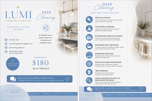 Deep clean service